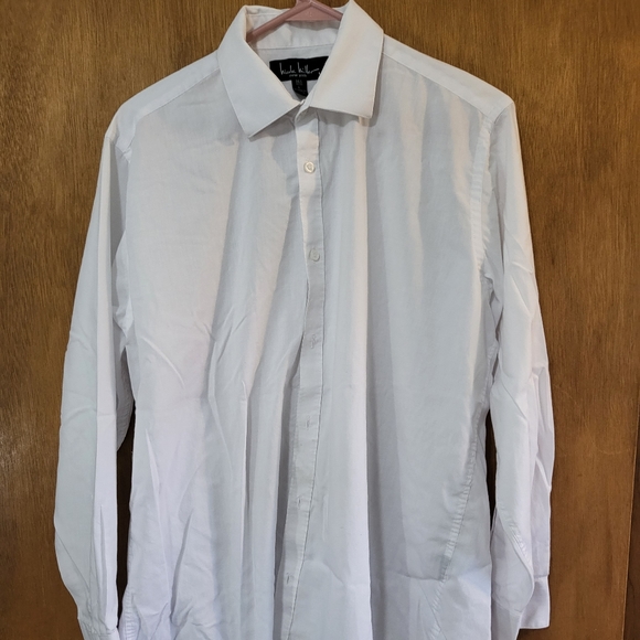 Nicole Miller Womens Large White Button Down Size 16 1/2 32/33 - Picture 1 of 4